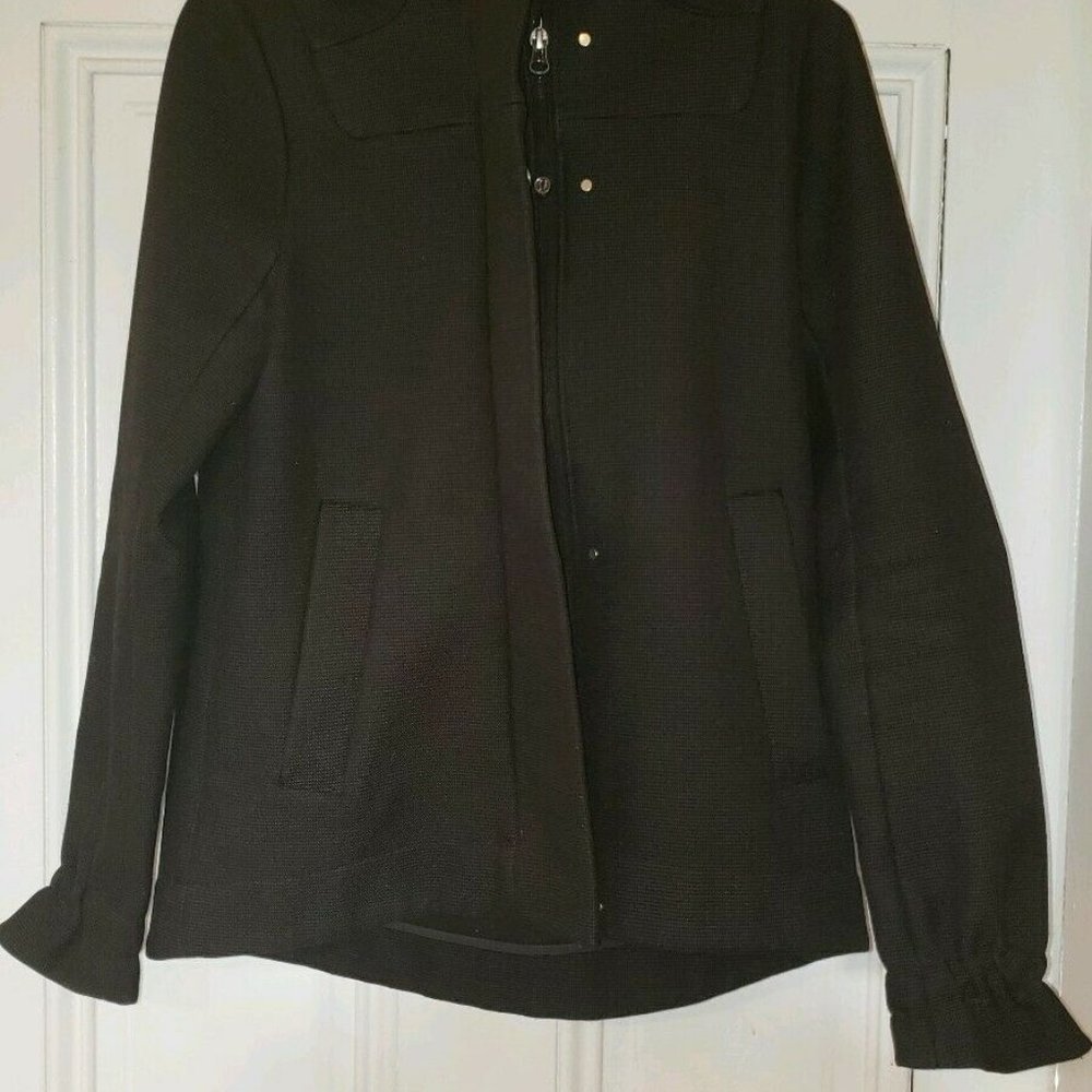 Lululemon Black Zip/Button Up Hooded Jacket